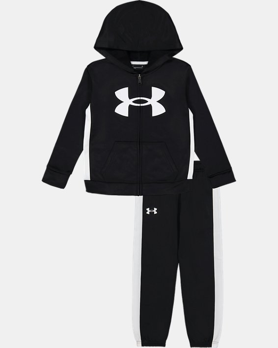 Boys' Pre-School UA Angular Hoodie Set, Black, pdpMainDesktop image number 0